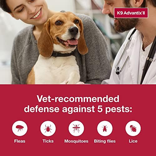 ק9 אדוונטיקס השני וטרינר כלב קטן-פרעושים מומלצים, קרציה &מגבר; טיפול יתושים &מגבר; מניעה | כלבים 4-10 קילו.